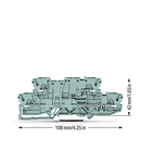 Double-deck, double-disconnect terminal block; L/L; for DIN-rail 35 x 15 and 35 x 7.5; 2.5 mm²; Push-in CAGE CLAMP®; 2,50 mm²; gray