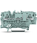 2-conductor carrier terminal block; for DIN-rail 35 x 15 and 35 x 7.5; 2.5 mm²; Push-in CAGE CLAMP®; 2,50 mm²; orange