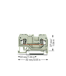 2-conductor through terminal block; 1.5 mm²; suitable for Ex e II applications; center marking; for DIN-rail 35 x 15 and 35 x 7.5; CAGE CLAMP®; 1,50 mm²; light gray