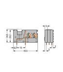 Stackable 2-conductor PCB terminal block; with commoning option; 2.5 mm²; Pin spacing 5 mm; 1-pole; CAGE CLAMP®; 2,50 mm²; blue