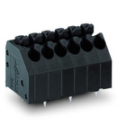 THR PCB terminal block; push-button; 1.5 mm²; Pin spacing 3.5 mm; 3-pole; Push-in CAGE CLAMP®; 1,50 mm²; black