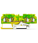 4-conductor ground terminal block; 4 mm²; side and center marking; for DIN-rail 35 x 15 and 35 x 7.5; CAGE CLAMP®; 4,00 mm²; green-yellow