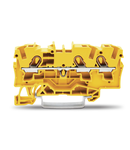 3-conductor through terminal block; 4 mm²; suitable for Ex e II applications; side and center marking; for DIN-rail 35 x 15 and 35 x 7.5; Push-in CAGE CLAMP®; 4,00 mm²; yellow