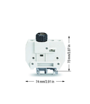 3-conductor fuse terminal block; for DIN-rail 35 x 15 and 35 x 7.5; 10,00 mm²; light gray