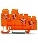 3-conductor sensor/actuator terminal block; with colored conductor entries; 2.5 mm²; CAGE CLAMP®; 2,50 mm²; orange