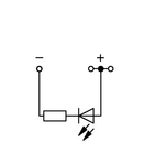 Component terminal block; 3-conductor; LED (red); 24 VDC; for DIN-rail 35 x 15 and 35 x 7.5; 1.5 mm²; Push-in CAGE CLAMP®; 1,50 mm²; gray