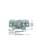 Component terminal block; 3-conductor; with diode 1N4007; anode, left side; for DIN-rail 35 x 15 and 35 x 7.5; 1.5 mm²; CAGE CLAMP®; 1,50 mm²; gray