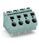 PCB terminal block; 6 mm²; Pin spacing 10 mm; 5-pole; CAGE CLAMP®; commoning option; 6,00 mm²; gray