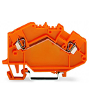 2-conductor through terminal block; 2.5 mm²; center marking; for DIN-rail 35 x 15 and 35 x 7.5; CAGE CLAMP®; 2,50 mm²; orange