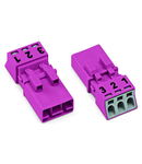 Plug; 3-pole; 1,50 mm²; pink