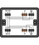Distribution box; Single-pole switch circuit; 1 input; 5 outputs; Cod. A, S; MIDI; black