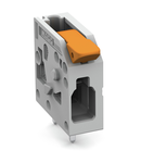 PCB terminal block; lever; 4 mm²; Pin spacing 5 mm; 1-pole; Push-in CAGE CLAMP®; 4,00 mm²; gray