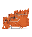 3-conductor sensor supply terminal block; for PNP (positive) switching sensors; 1 mm²; Push-in CAGE CLAMP®; 1,00 mm²; orange