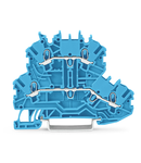 Double-deck terminal block; Through/through terminal block; N/N; without marker carrier; suitable for Ex i applications; for DIN-rail 35 x 15 and 35 x 7.5; 1 mm²; Push-in CAGE CLAMP®; 1,00 mm²; blue