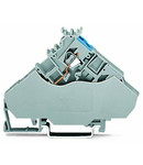 2-conductor actuator supply terminal block; with colored conductor entries; 2.5 mm²; CAGE CLAMP®; 2,50 mm²; gray