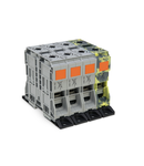 Three phase set; with 185 mm² high-current terminal block; with fixing flanges; copper; 185 mm²; POWER CAGE CLAMP; 185,00 mm²; multicoloured