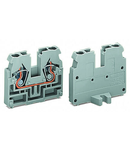 2-conductor end terminal block; without push-buttons; with fixing flange M4; for screw or similar mounting types; Fixing hole 4.2 mm Ø; 2.5 mm²; CAGE CLAMP®; 2,50 mm²; light gray