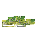 4-conductor/4-pin, double-deck carrier terminal block; 4-conductor/4-pin ground terminal block; PE; internal commoning; for DIN-rail 35 x 15 and 35 x 7.5; 2.5 mm²; CAGE CLAMP®; 2,50 mm²; green-yellow