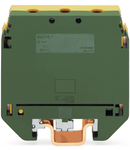 3-conductor ground terminal block; 95 mm²; with contact to DIN rail; for DIN-rail 35 x 15 and 35 x 7.5; 2.3 mm thick; copper; SCREW CLAMP CONNECTION; 95,00 mm²; green-yellow