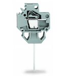 Feedthrough terminal block; Conductor/contact pin; Plate thickness: 2.5 mm; 4 mm²; Pin spacing 6 mm; 1-pole; CAGE CLAMP®; 4,00 mm²; gray