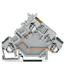 3-conductor actuator supply terminal block; with colored conductor entries; 2.5 mm²; CAGE CLAMP®; 2,50 mm²; gray