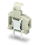 Stackable PCB terminal block; push-button; 1.5 mm²; Pin spacing 3.96 mm; 1-pole; Push-in CAGE CLAMP®; 1,50 mm²; light gray