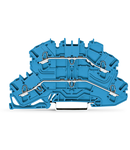 Double-deck terminal block; Through/through terminal block; N/N; suitable for Ex i applications; for DIN-rail 35 x 15 and 35 x 7.5; 2.5 mm²; Push-in CAGE CLAMP®; 2,50 mm²; blue