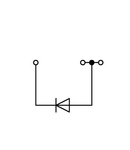 Component terminal block; 3-conductor; with diode 1N4007; anode, right side; for DIN-rail 35 x 15 and 35 x 7.5; 1.5 mm²; CAGE CLAMP®; 1,50 mm²; gray