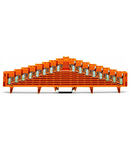 8-level same potential terminal block; for 35 x 7.5 mounting rail; 1,50 mm²; orange