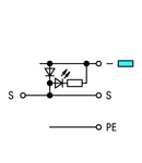 3-conductor actuator supply terminal block; LED (red); with 1N4007 recovery diode; with ground contact; with colored conductor entries; 2.5 mm²; CAGE CLAMP®; 2,50 mm²; gray