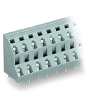Double-deck PCB terminal block; 2.5 mm²; Pin spacing 7.5 mm; 2 x 8-pole; CAGE CLAMP®; 2,50 mm²; gray