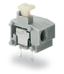 Stackable PCB terminal block; push-button; 1.5 mm²; Pin spacing 10/10.16 mm; 1-pole; Push-in CAGE CLAMP®; 1,50 mm²; gray