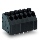 THR PCB terminal block; push-button; 1.5 mm²; Pin spacing 3.5 mm; 8-pole; Push-in CAGE CLAMP®; 1,50 mm²; black