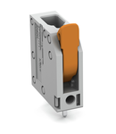 PCB terminal block; lever; 4 mm²; Pin spacing 5 mm; 1-pole; Push-in CAGE CLAMP®; 4,00 mm²; gray