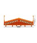 8-level same potential terminal block; for 35 x 7.5 mounting rail; 1,50 mm²; orange