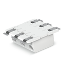 Through-Board SMD PCB Terminal Block; 0.75 mm²; Pin spacing 6.5 mm; 3-pole; Push-in CAGE CLAMP®; in tape-and-reel packaging; 0,75 mm²; white