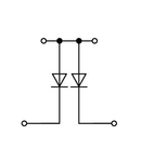 Component terminal block; double-deck; with 2 diodes 1N4007; Top anode; for DIN-rail 35 x 15 and 35 x 7.5; 2.5 mm²; CAGE CLAMP®; 2,50 mm²; gray