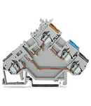 3-conductor sensor terminal block; for component plugs; with colored conductor entries; 2.5 mm²; CAGE CLAMP®; 2,50 mm²; gray