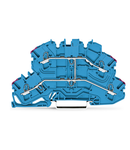 Double-deck terminal block; 4-conductor through terminal block; same profile as double-deck disconnect terminal block; N; without marker carrier; suitable for Ex i applications; internal commoning; conductor entry with violet marking; for DIN-rail 35 x 15