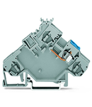 2-conductor actuator supply terminal block; with colored conductor entries; 2.5 mm²; CAGE CLAMP®; 2,50 mm²; gray