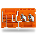 Stackable 2-conductor PCB terminal block; with fuse mounting; 2.5 mm²; Pin spacing 5.08 mm; 1-pole; CAGE CLAMP®; 2,50 mm²; orange