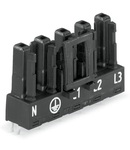 Socket for PCBs; straight; 5-pole; Cod. A; black