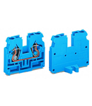 2-conductor end terminal block; suitable for Ex i applications; without push-buttons; with fixing flange M3; for screw or similar mounting types; Fixing hole 3.2 mm Ø; 2.5 mm²; CAGE CLAMP®; 2,50 mm²; blue