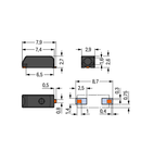 SMD PCB terminal block; 0.5 mm²; Pin spacing 3 mm; 1-pole; PUSH WIRE®; in tape-and-reel packaging; 0,50 mm²; black