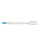 pre-assembled connecting cable; Eca; Plug/open-ended; 2-pole; Cod. I; H05Z1Z1-F 2 x 1,50 mm²; 2 m; 1,50 mm²; blue