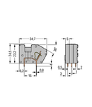 Stackable PCB terminal block; with commoning option; 2.5 mm²; Pin spacing 5 mm; 1-pole; CAGE CLAMP®; 2,50 mm²; green-yellow