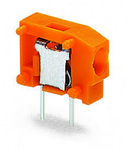 Stackable PCB terminal block; 1.5 mm²; Pin spacing 3.81 mm; 1-pole; PUSH WIRE®; 1,50 mm²; orange