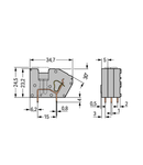 Stackable PCB terminal block; with commoning option; 2.5 mm²; Pin spacing 5 mm; 1-pole; CAGE CLAMP®; 2,50 mm²; blue