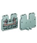 2-conductor end terminal block; suitable for Ex i applications; without push-buttons; with fixing flange M4; for screw or similar mounting types; Fixing hole 4.2 mm Ø; 2.5 mm²; CAGE CLAMP®; 2,50 mm²; blue