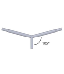 BRAT dublu pentru stalp iluminat cu  inclinare 105 grade 50 cm -aliniere 180 grade